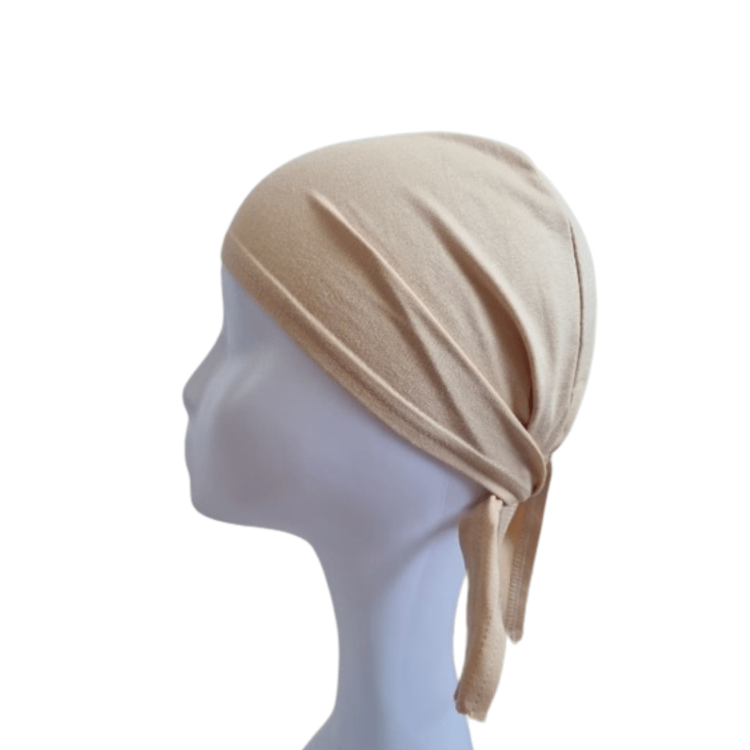 Tie Back Cap - Skin - Amirah.pk