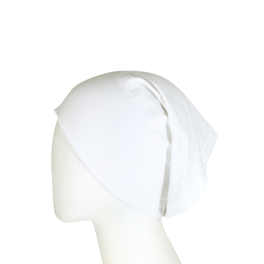 Tube Cap - White - Amirah.pk